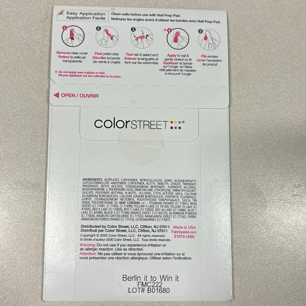 Color Street Berlin It to Win It Nail Polish Strips NEW - Picture 2 of 5